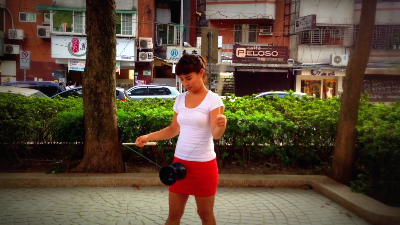 Spin diabolo with one hand. wrap suicide