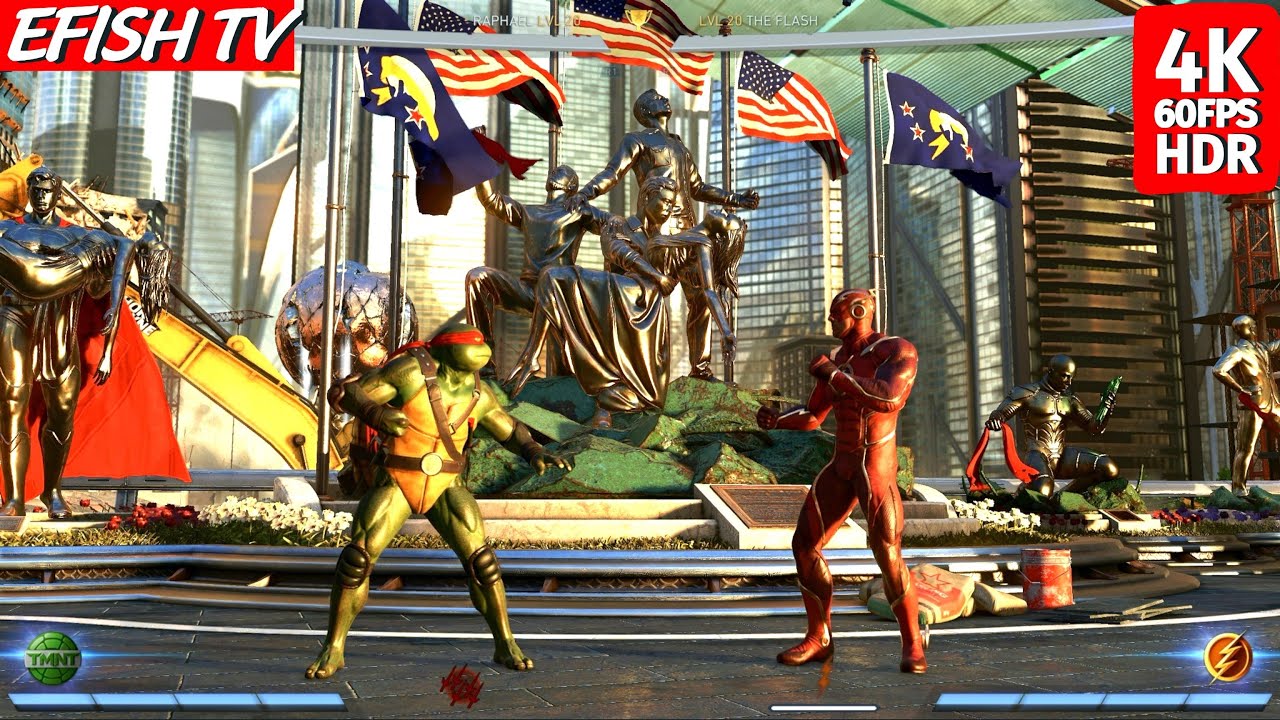 TMNT Raphael vs The Flash (Hardest AI) - Injustice 2 | PS5 4K 60FPS HDR