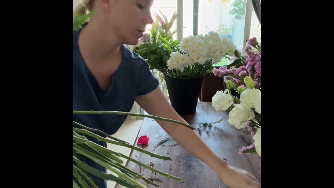 DIY bouquet flowers, Lilies and Roses 🌹 