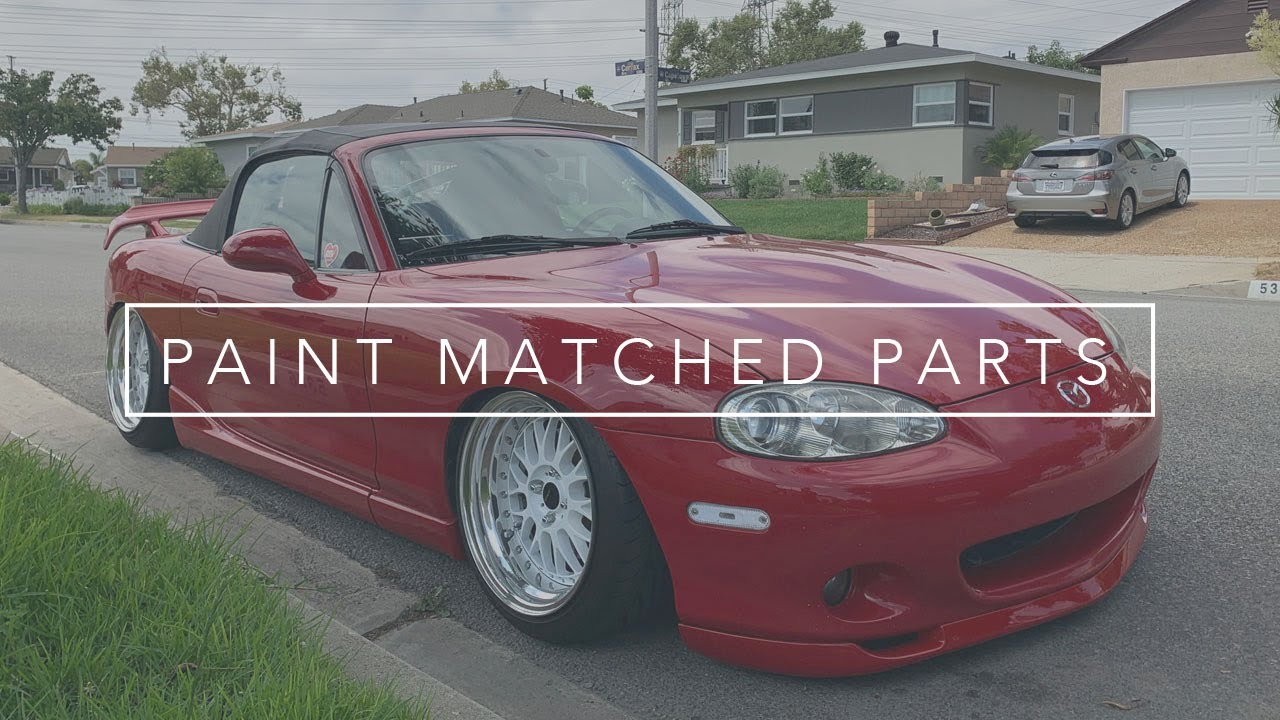 Miata Gets Paint Matched Front Lip and OEM Aero!