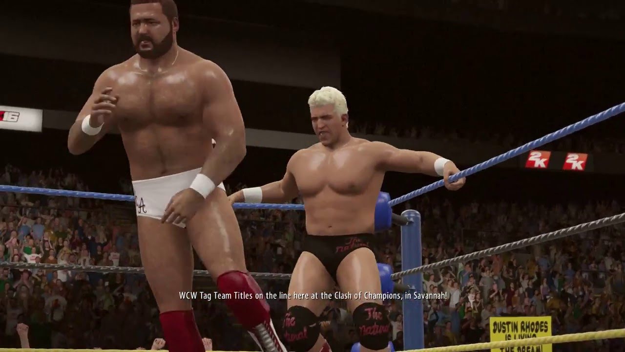 WWE 2K16 Hall of Fame Showcase Ricky Steamboat & Dustin Rhodes vs The Enforcers