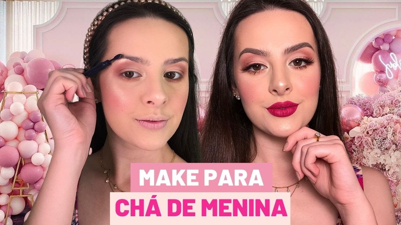 Maquiagem para CHÁ de BEBÊ de menina
