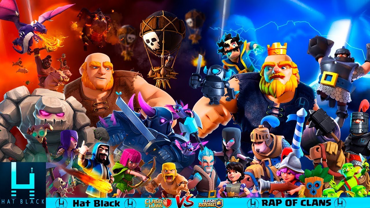 RAP Clash of Clans Vs Clash Royale Especial 100K Hat Black Game Ft. Varios