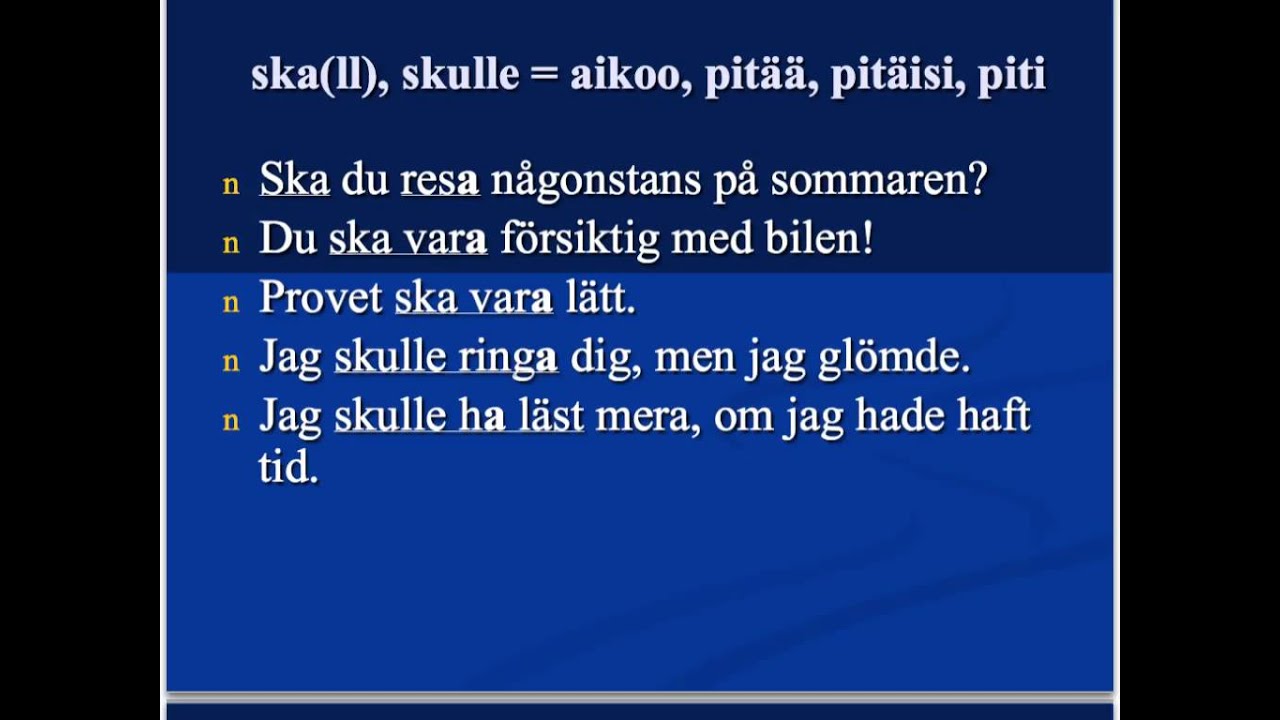 Ruotsin kielen apuverbit
