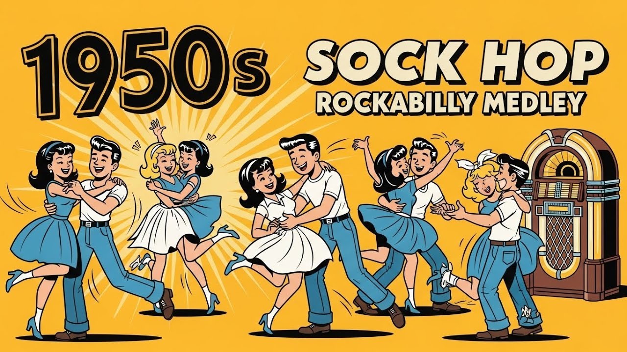 1950s Sock Hop Rockabilly Medley 💃 | Jump, Hug & Twist All Night | Retro Stereo