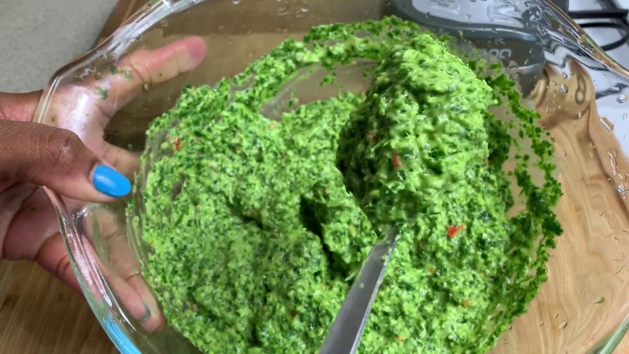 GREEN SEASONING RECIPE | GREEN SAUCE RECIPE || CARIBBEAN GREEN SEASONING || TERRI-ANN’S KITCHEN