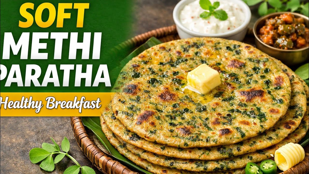 Soft Methi Paratha Recipe | Healthy Fenugreek Paratha | Quick Breakfast Recipe