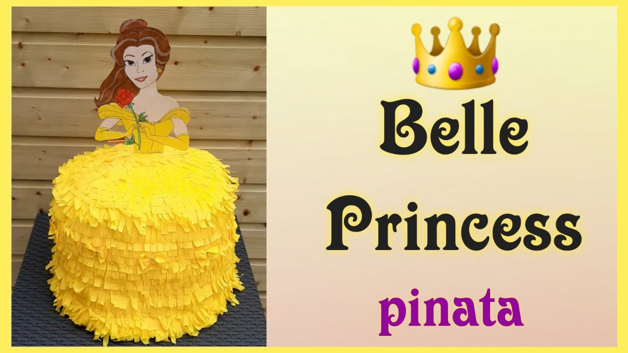 DIY Belle Princess pinata/ how to make Belle pinata/Belle Beauty and the Beast pinata