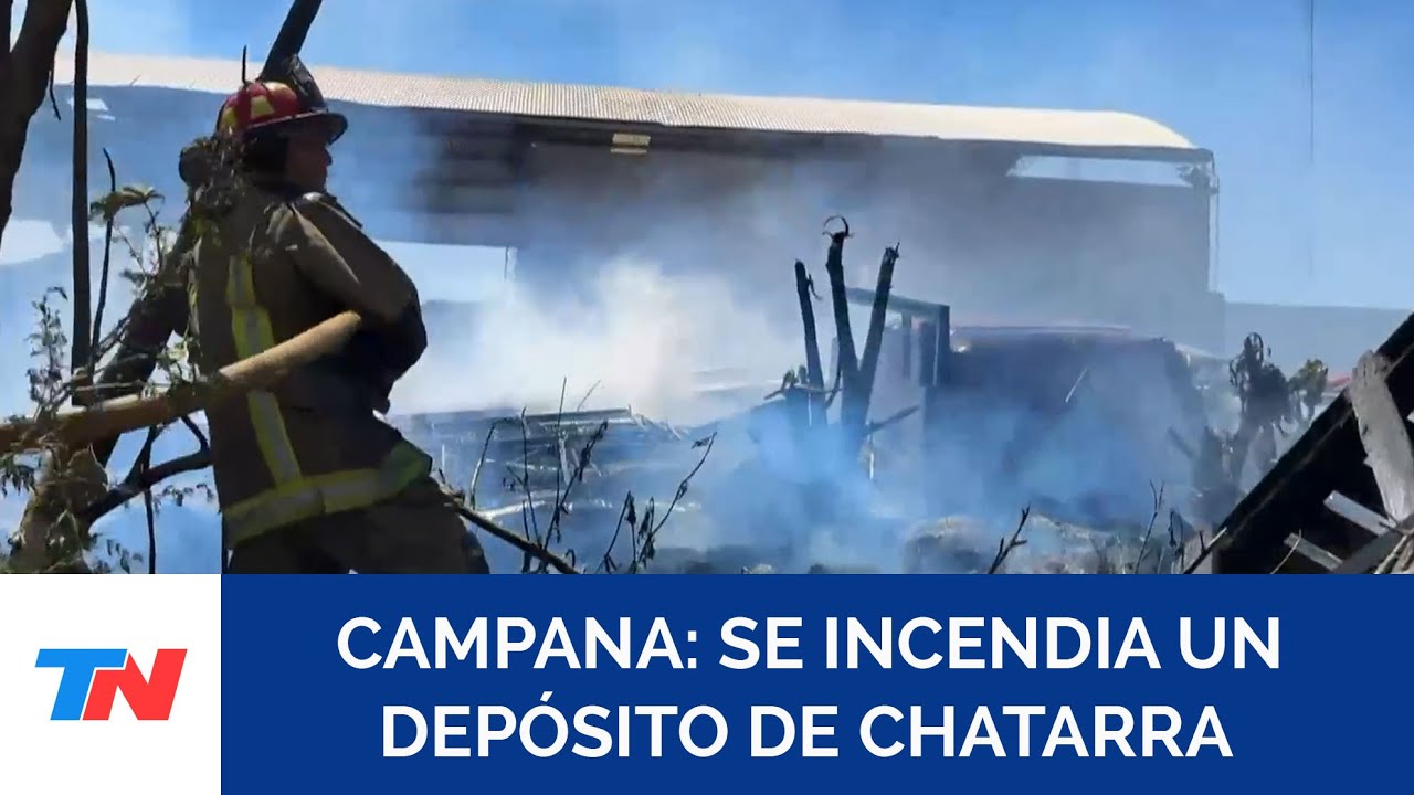 CAMPANA: INCENDIO EN UN DEPÓSITO DE CHATARRA