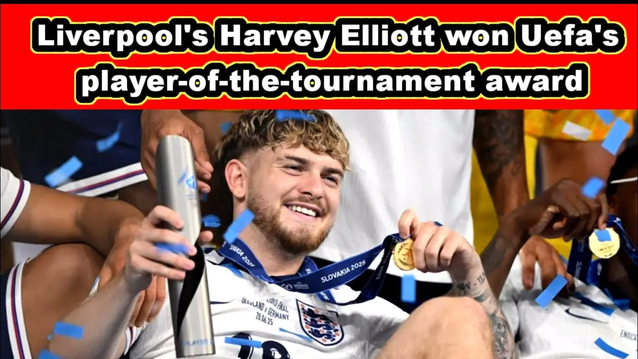 Liverpool's Harvey Elliott won Uefa's player-of-the-tournament award #harveyelliott