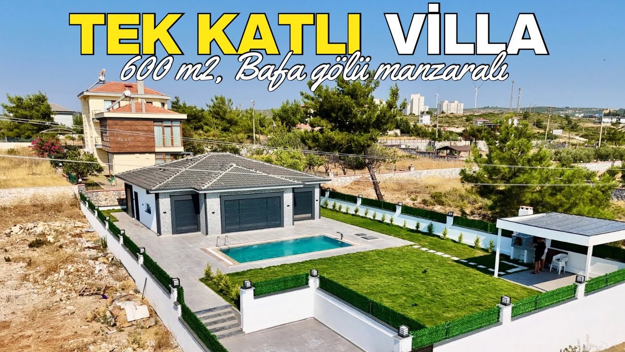HERKESİN HAYALİNDEKİ EV 610m2 TEK KATLI SATILIK VİLLA-A442 #satılık #didim 