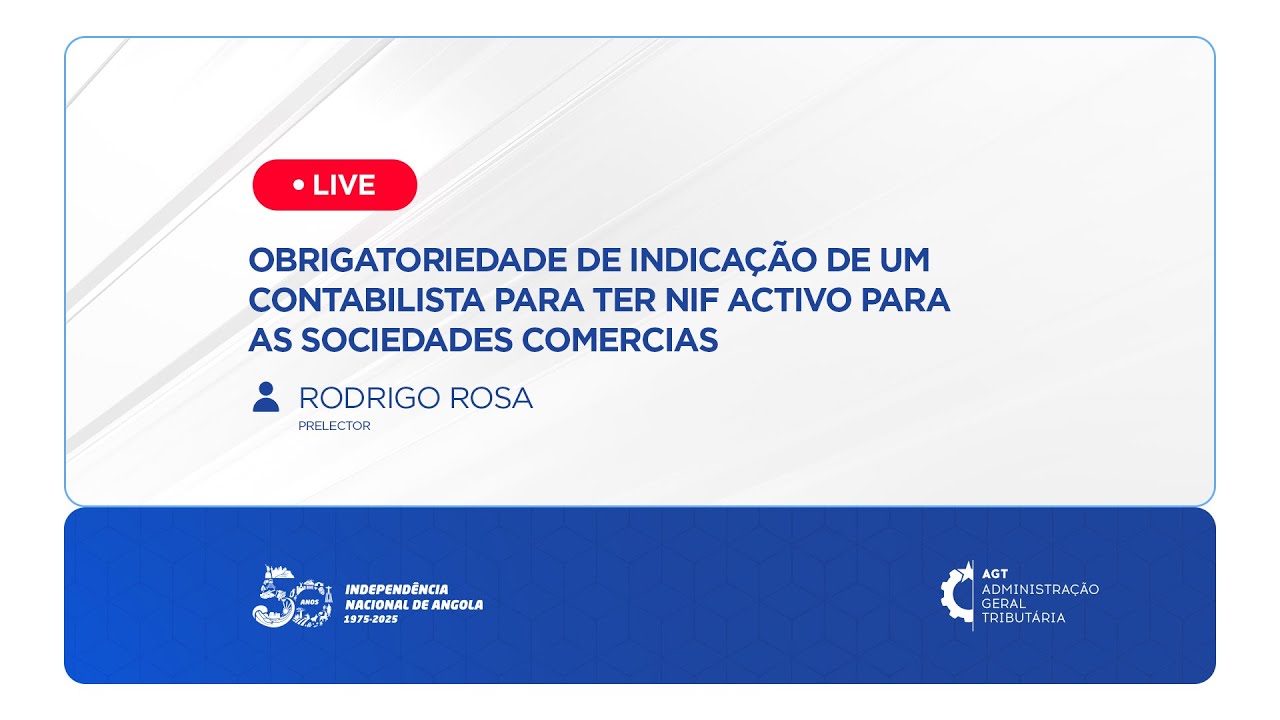 OBRIGATORIEDADE DE INDICAÇÃO DE UM CONTABILISTA PARA TER NIF ACTIVO PARA AS SOCIEDADES COMERCIAS