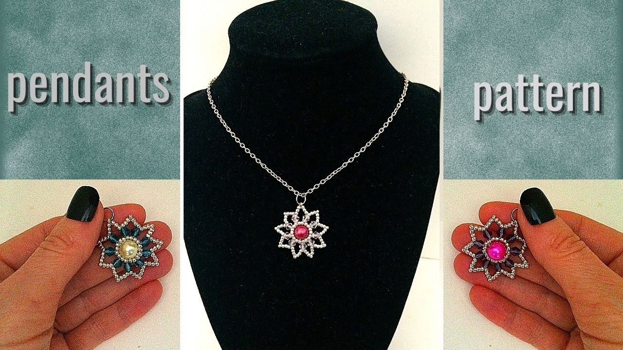 How to make beaded pendant. Tutorial for beginners. Quick and easy pattern