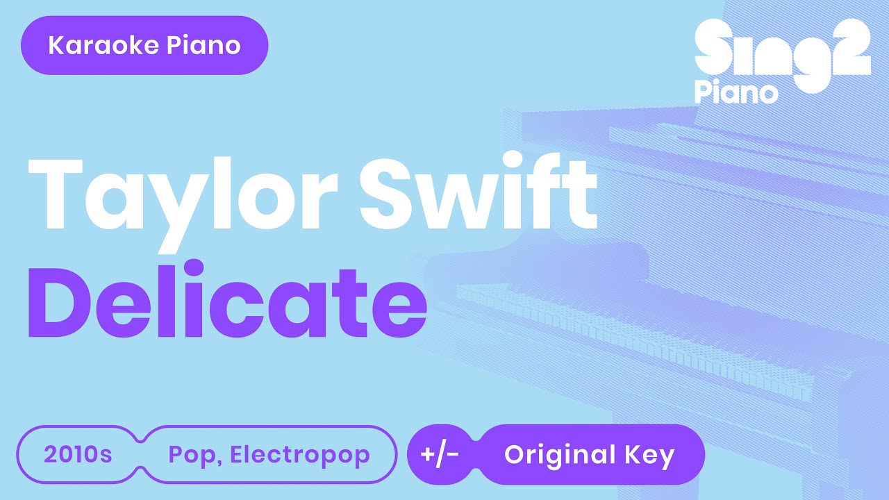 Taylor Swift - Delicate (Piano Karaoke)