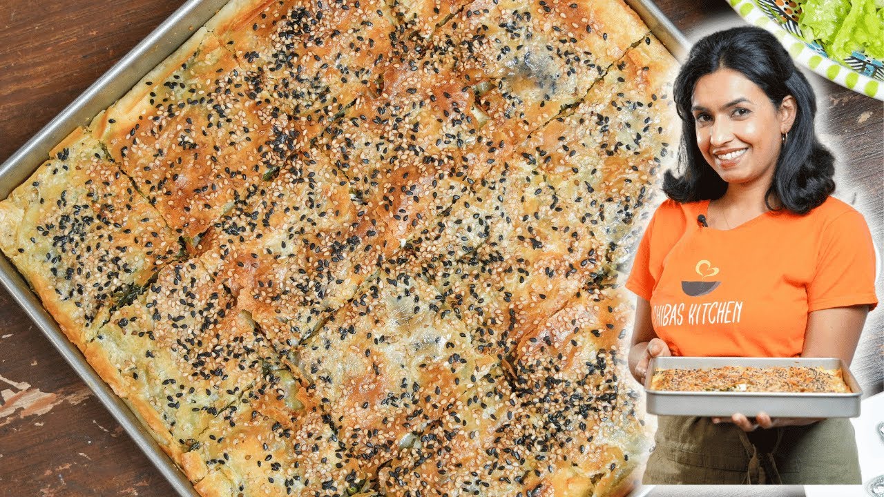 Börek mit Spinat & Feta - einfaches Blech Rezept