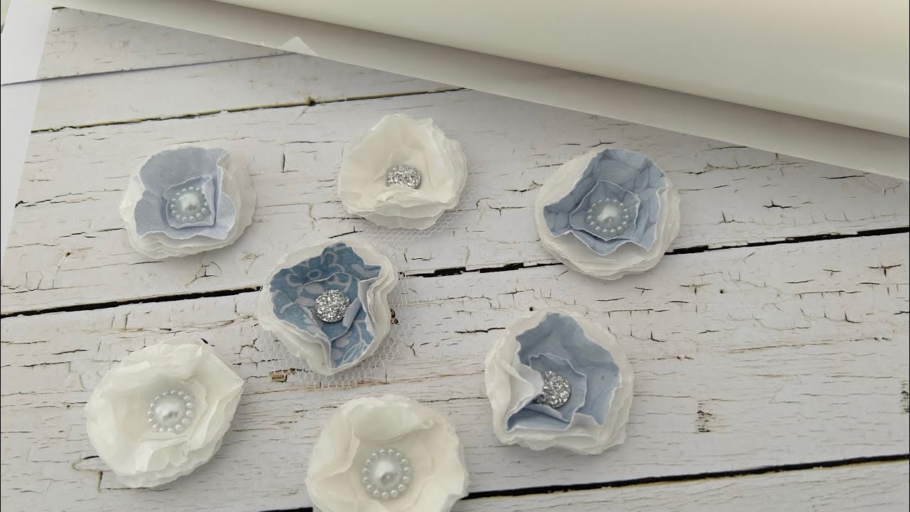 TUTORIAL~ DIY Ruffled Flower Shape Embellishment using Grease Proof Paper ~ Craft on a Budget