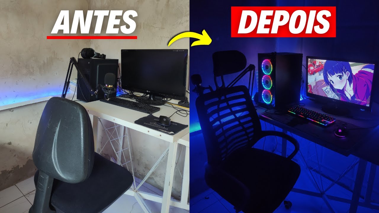 Transformei meu Quarto Simples em GAMER! (Reforma + Mega Unboxing)