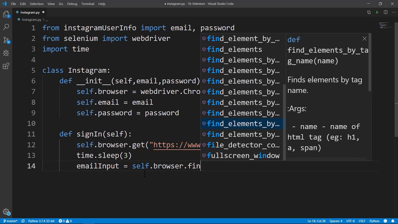 Python - Instagram Oturum Açma