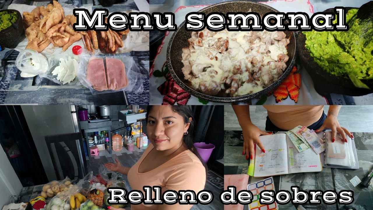 Menu semanal 🍲🍲// Relleno de sobres 💵💰