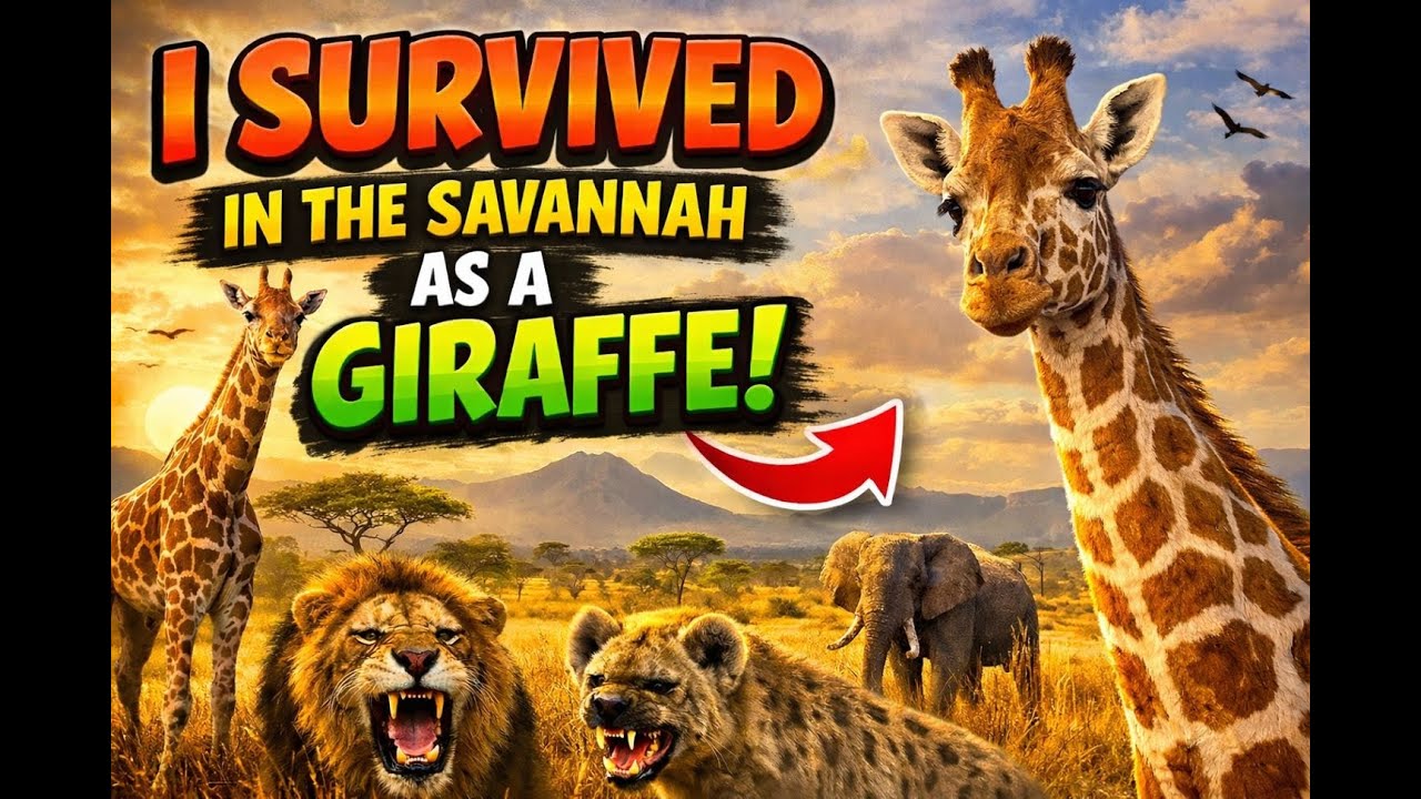 I survived as a giraffe in the savannah!!