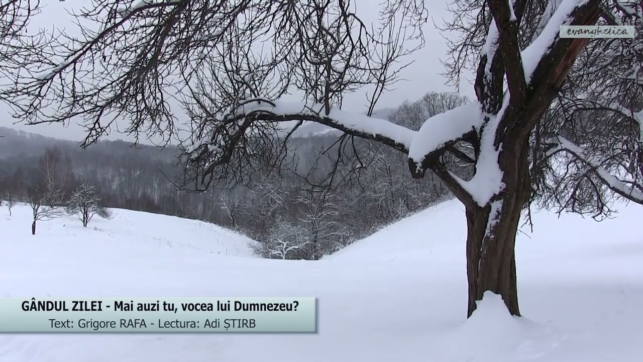 GÂNDUL ZILEI  - Mai auzi tu, vocea lui Dumnezeu?