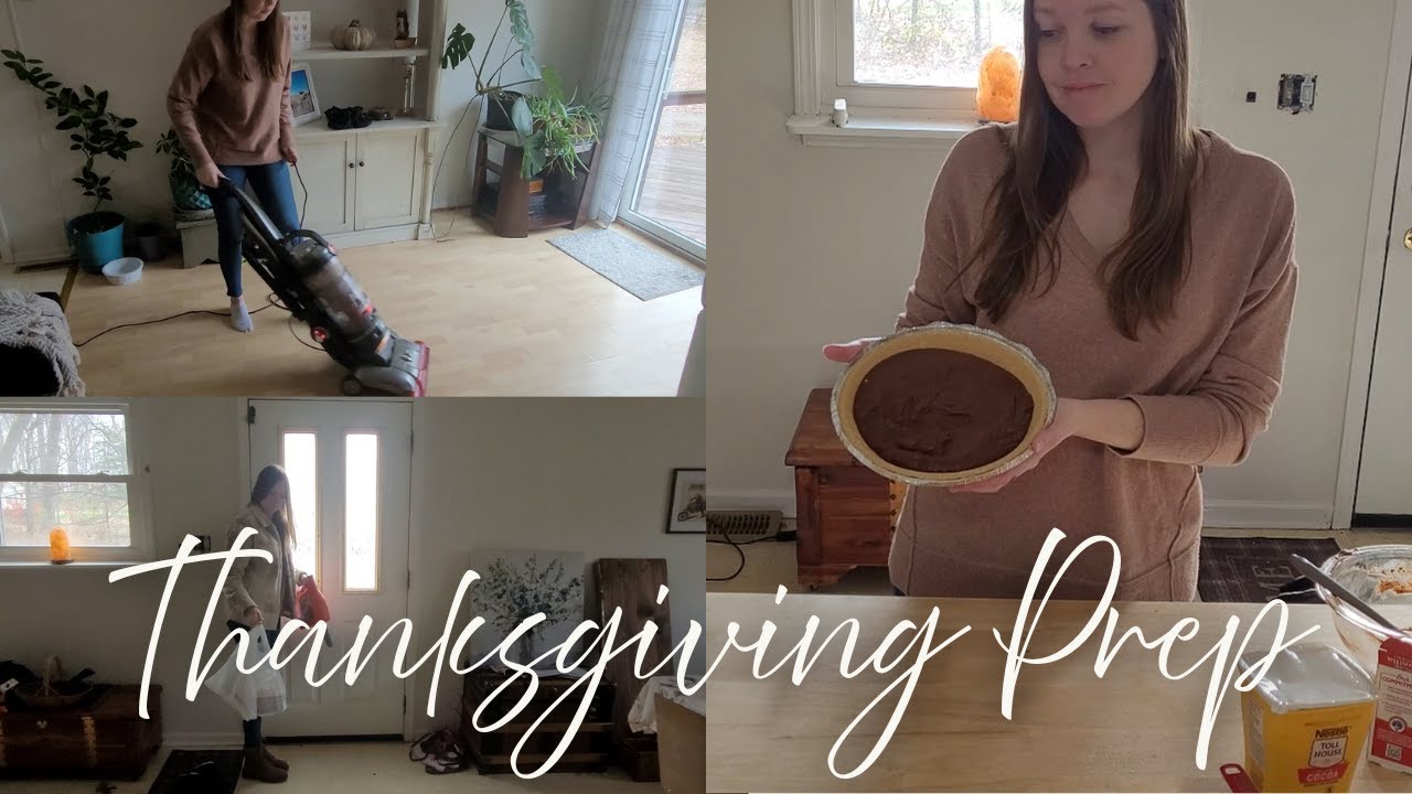 CLEANING, SHOPPING, and BAKING a super EASY pie / prepping for Thanksgiving