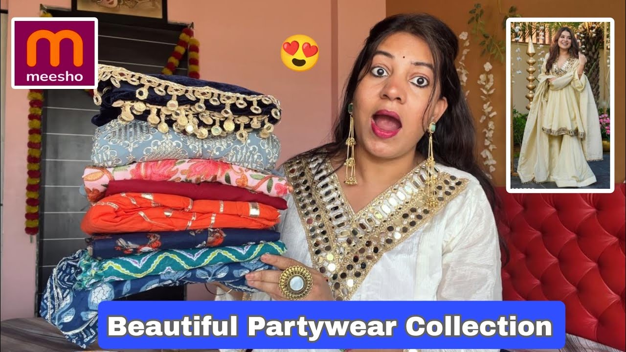 *HUGE* Meesho Partywear Kurtaset 😍 Meesho Kurtaset Haul | Sona style corner 
