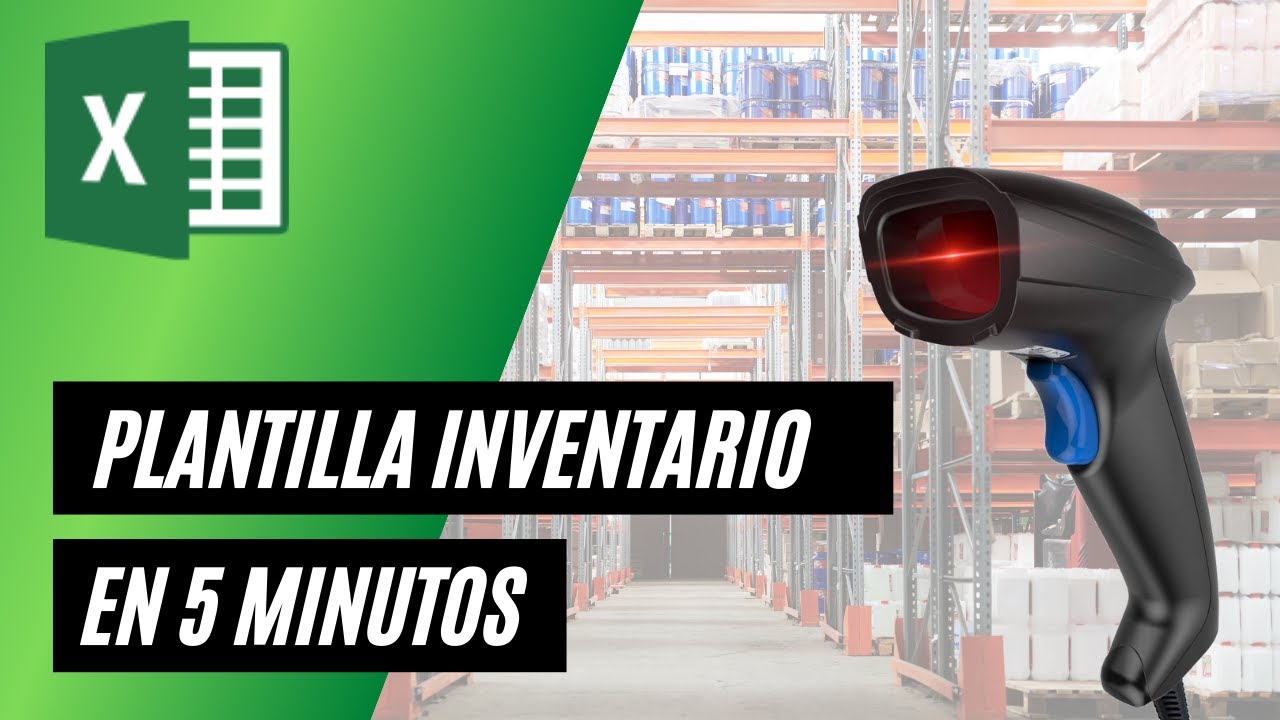 Cómo hacer Inventario en Excel con código de barras [2023] (solo 2 fórmulas y 5 minutos)