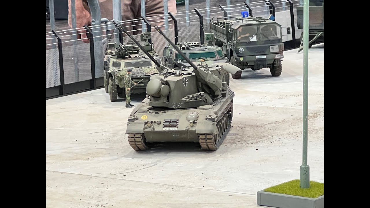 Scale 1/16 rc tanks + trucks action  Modell Hobby Spiel Leipzig 2024 #rc #tank #bundeswehr #military