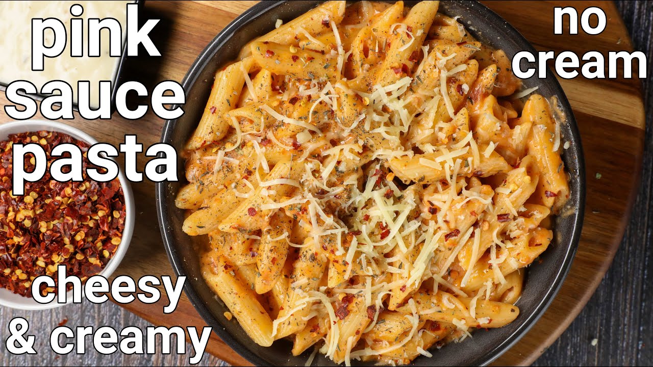 pink sauce pasta recipe - no cream, with homemade sauces | best rose pasta | creamy pasta recipe
