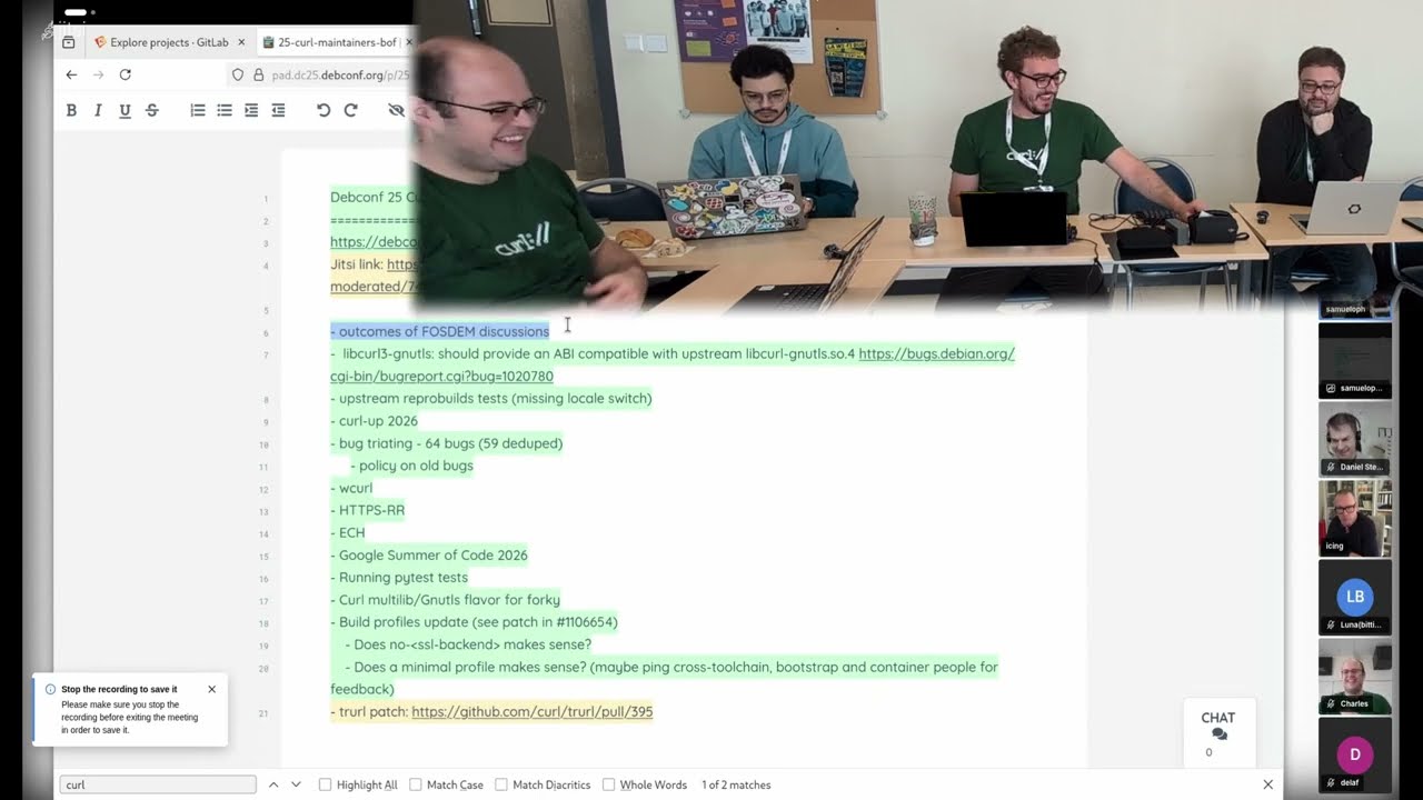 curl maintainers BoF  - DebConf25