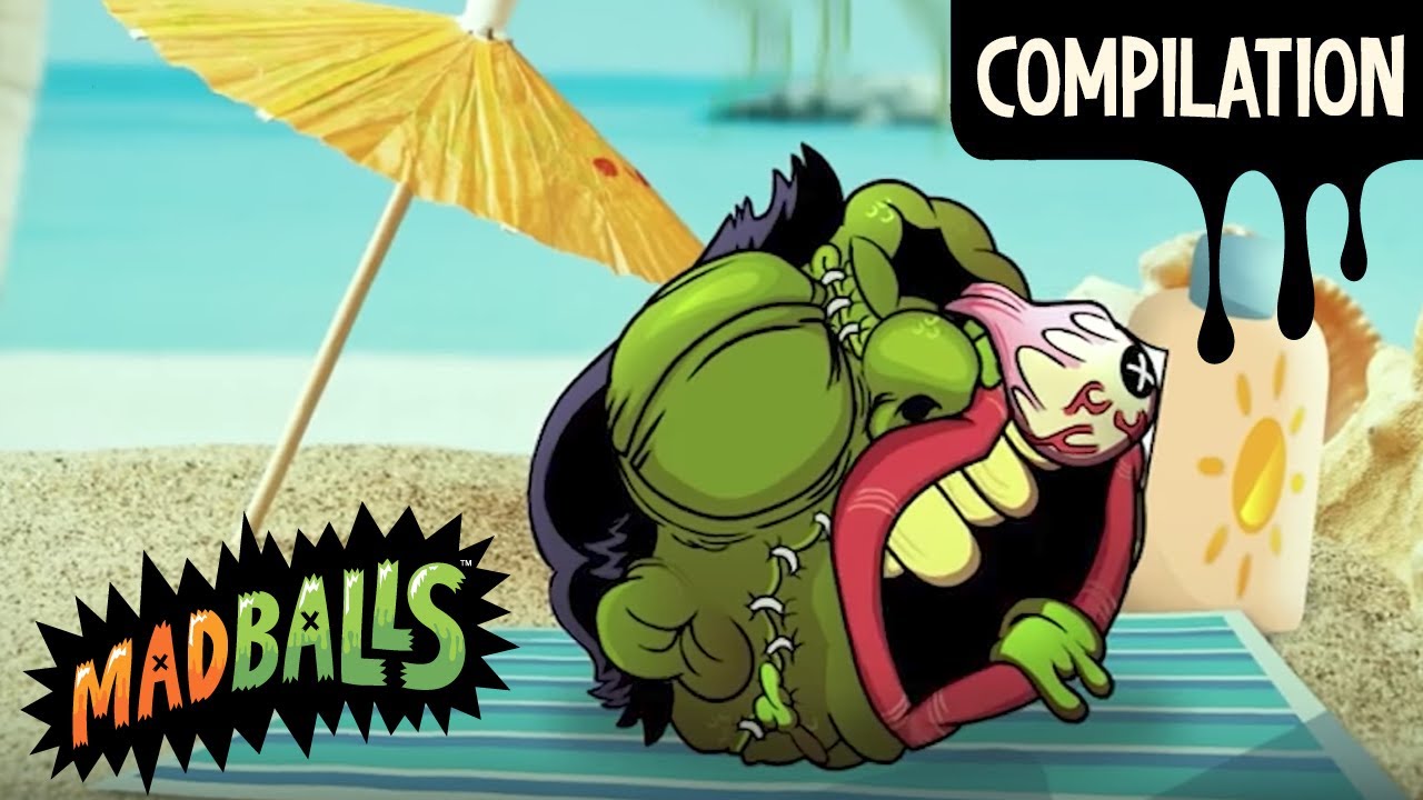 MADBALLS Cartoons ⚫ COMPILATION: Madballs On The Beach