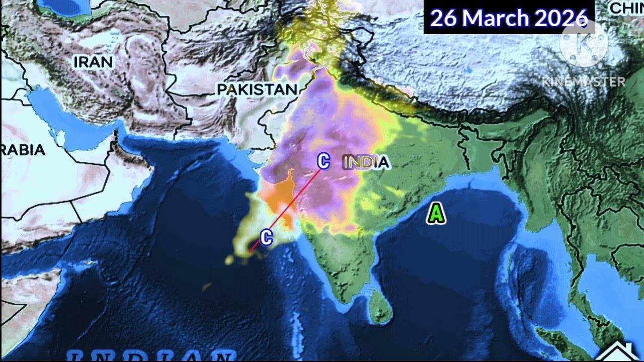 Next 25 Days Weather System Map Forecàst South Asia/North India Western Disturbance. 
