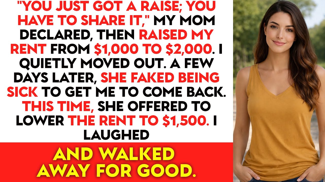 My Mom Doubled My Rent After My Promotion – So I Walked Out Forever
