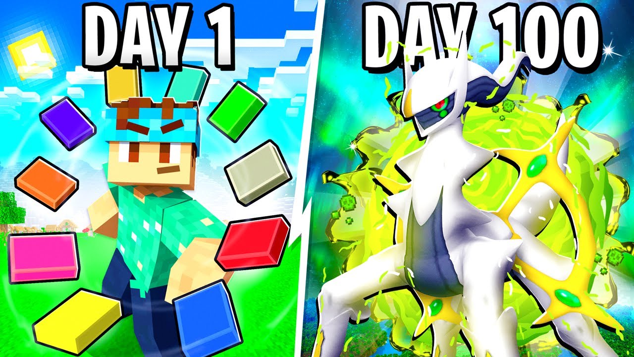 I Spent 100 DAYS in Minecraft Pixelmon: The God Pokémon