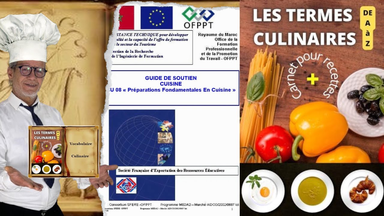 شرح كتاب كامل les termes culinaire في الفندقة والسياحة le vocabulaire culinaire professionnel .