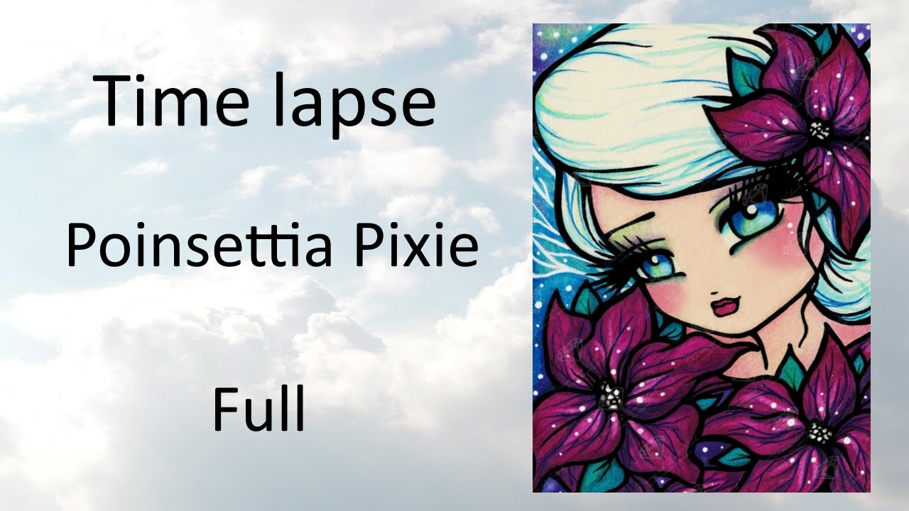 Full diamond painting time lapse - Poinsettia Pixie