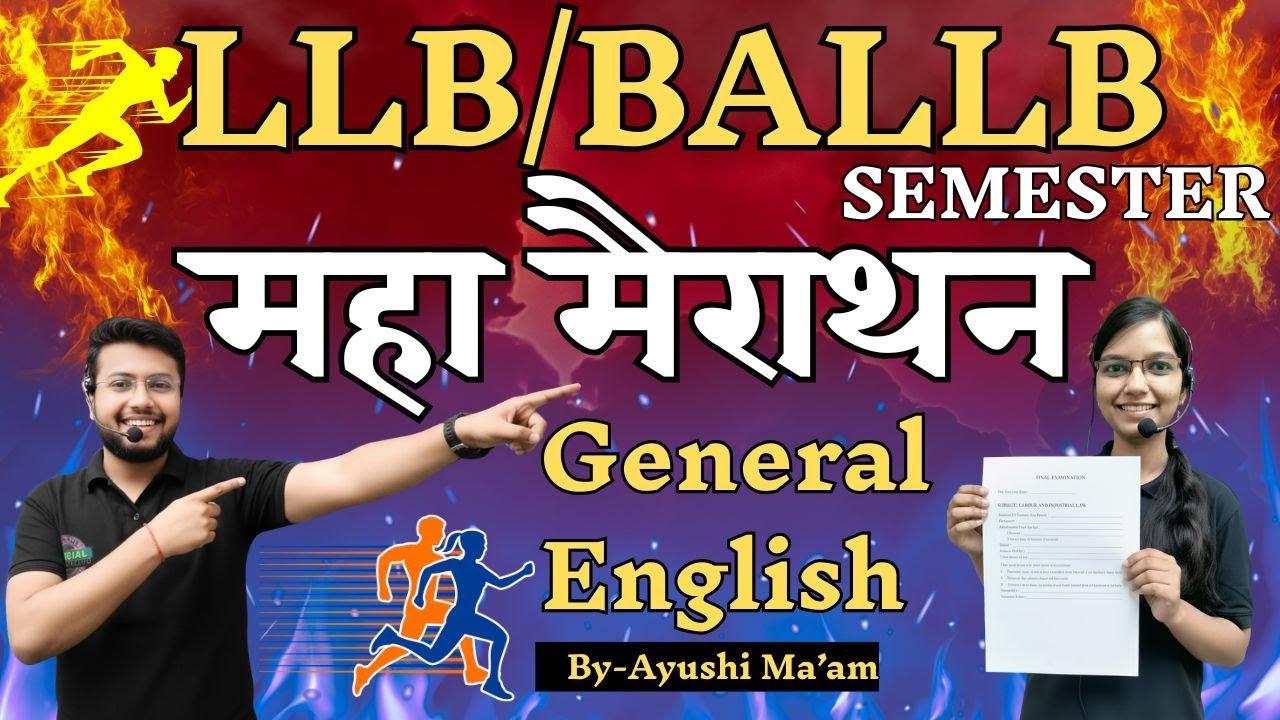 General English [ Grammar ] | MAHA MARATHON CLASS 🔥 | LLB/BALLB Semester Exam | Important Questions
