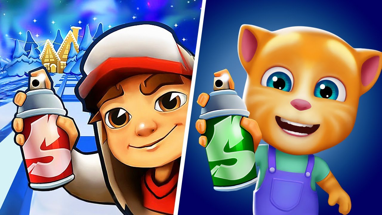 Subway Surfers VS Talking Tom Gold run, Subway Surfers New Update North Pole, Subway Surfers Youtube