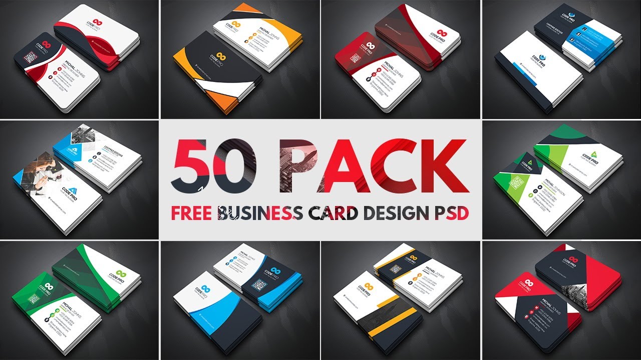 Pack Business Card Design PSD File