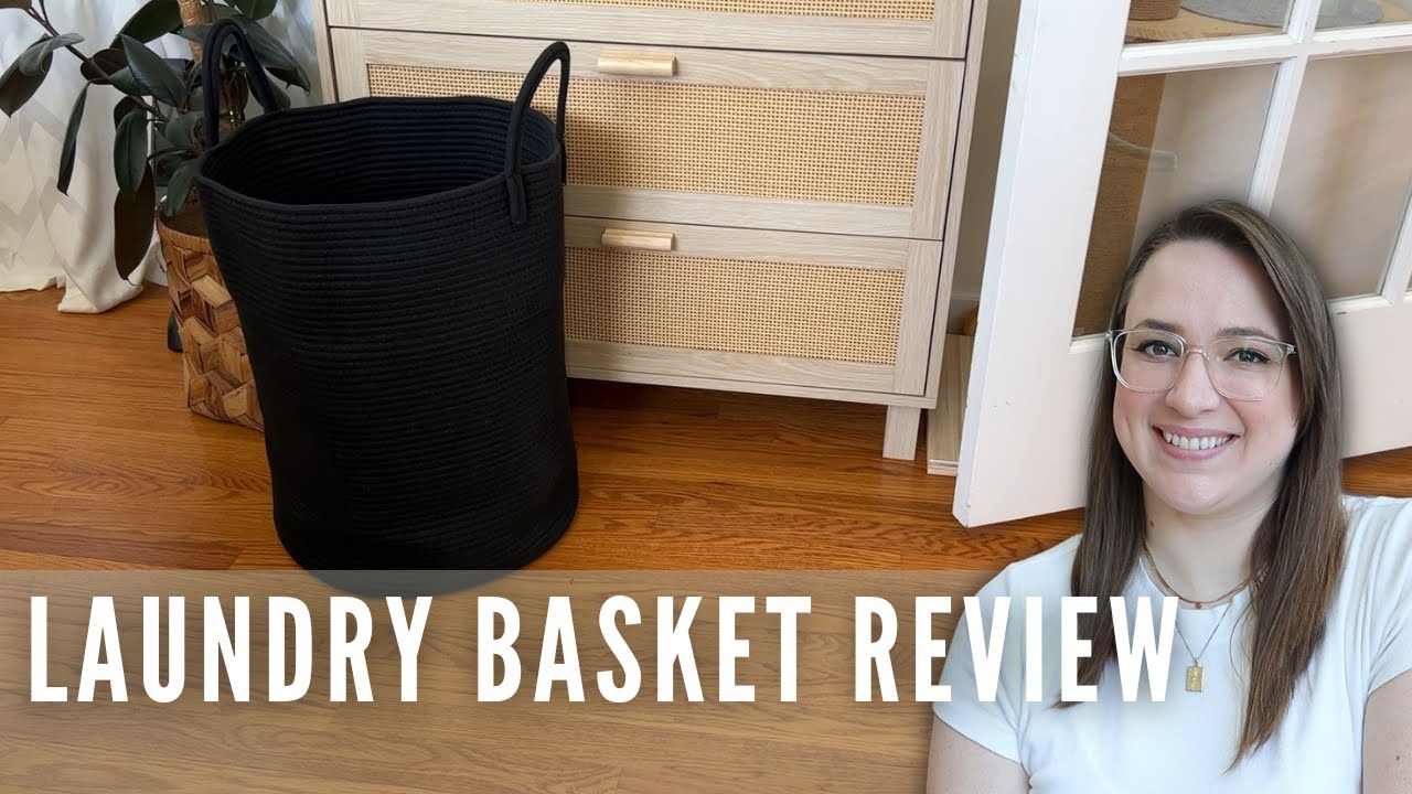 🧺Upgrade Your Laundry Room with this Woven Rope Laundry Basket 🌟