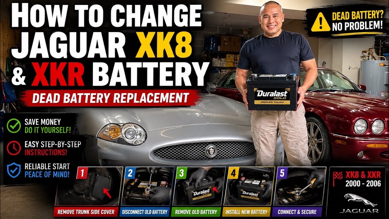 Как заменить аккумулятор в Jaguar XK8 и XKR (Замена разряженного аккумулятора)