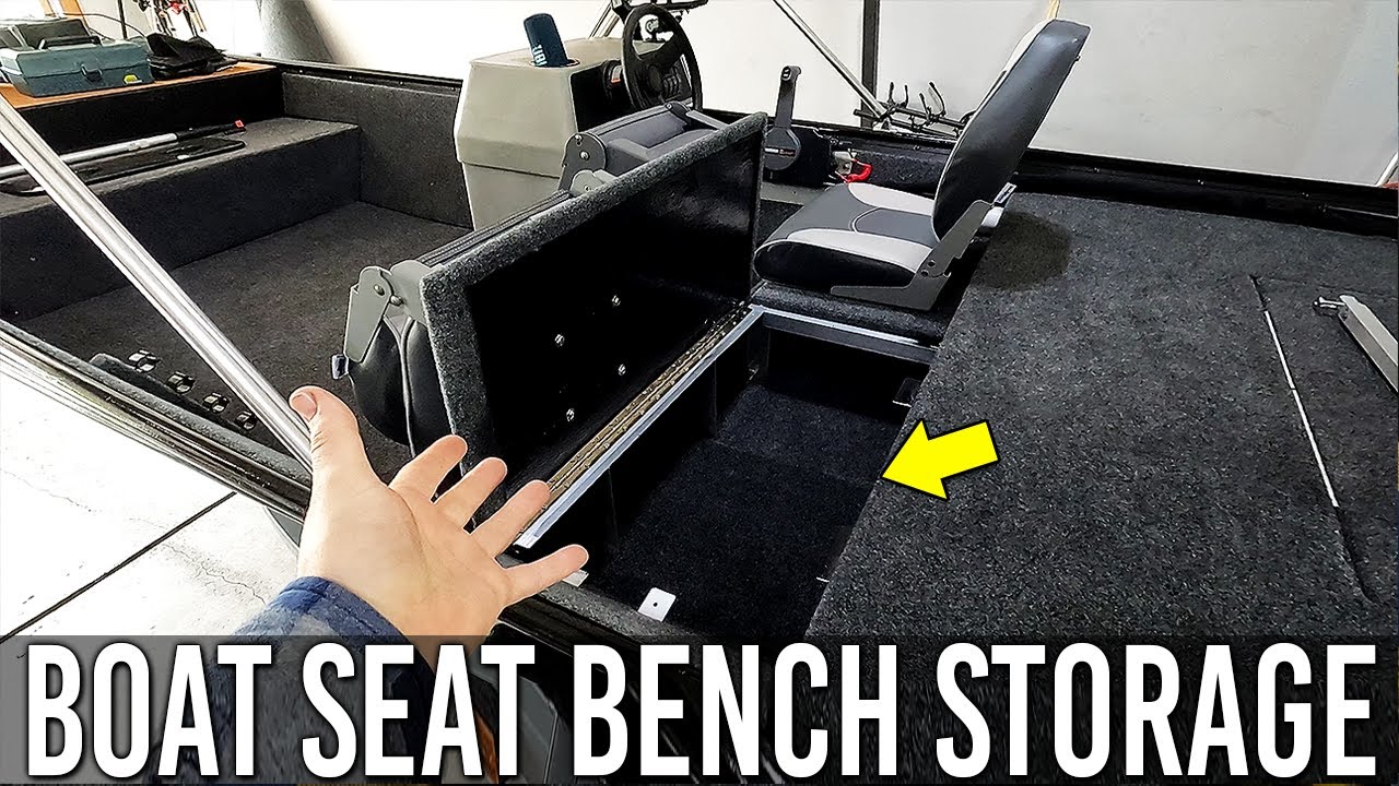 JON BOAT BENCH SEAT STORAGE DIY HIDDEN HATCH LID on the Bass Boat Conversion Build