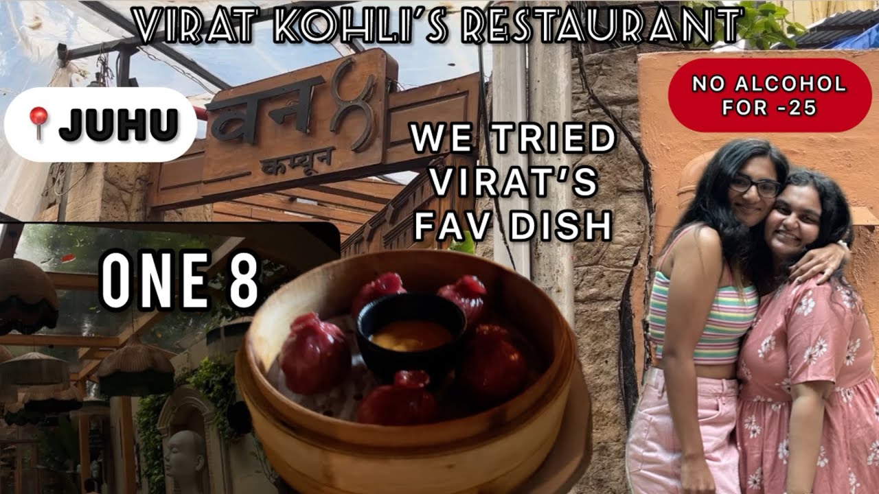 We tried VIRAT KOHLI’s favourite food! One8 commune - Virat’s restaurant in JUHU vlog 🍛🏏♥️🙈