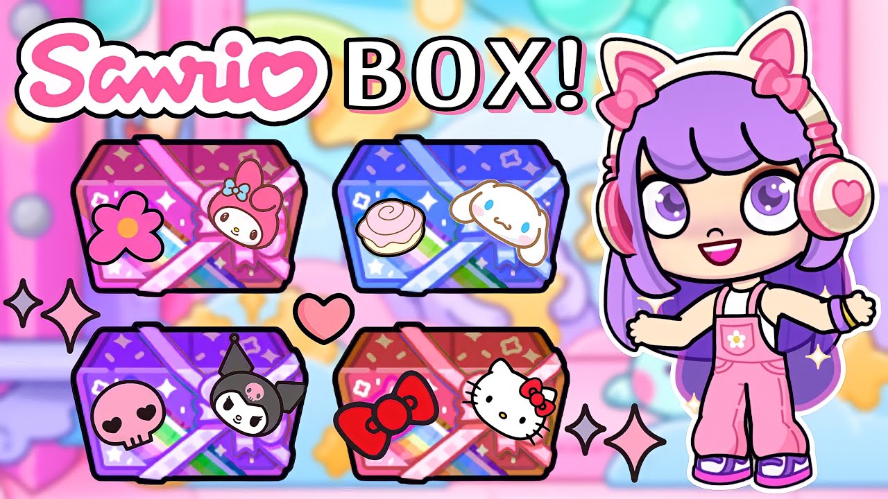 SANRIO BOX AVATAR WORLD PAZU! | OUTFIT IDEAS HELLOKITTY, CINNAMOROLL, MY MELODY, KUROMI