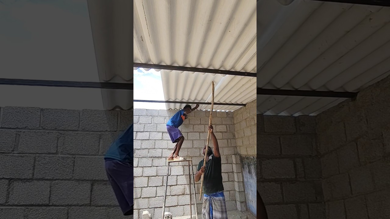 Asbestos sheet fitting 👌👌 