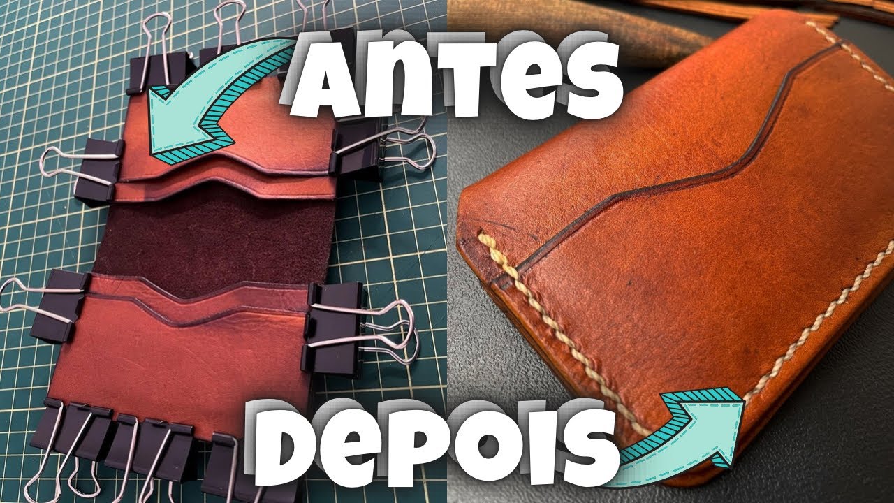 Como Fazer uma Carteira de Couro Artesanal | Feita &agrave; M&atilde;o nos M&iacute;nimos Detalhes