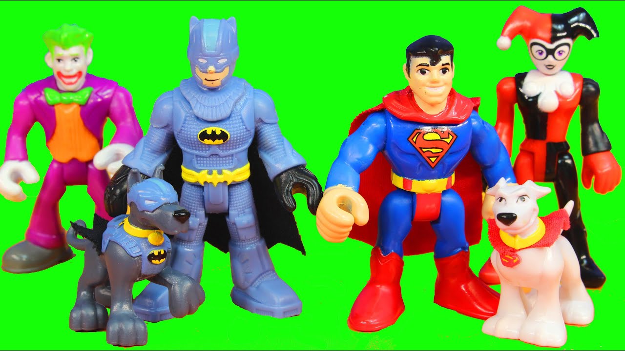 Batman Batdog Ace & Superman Superdog Krypto Battle Joker
