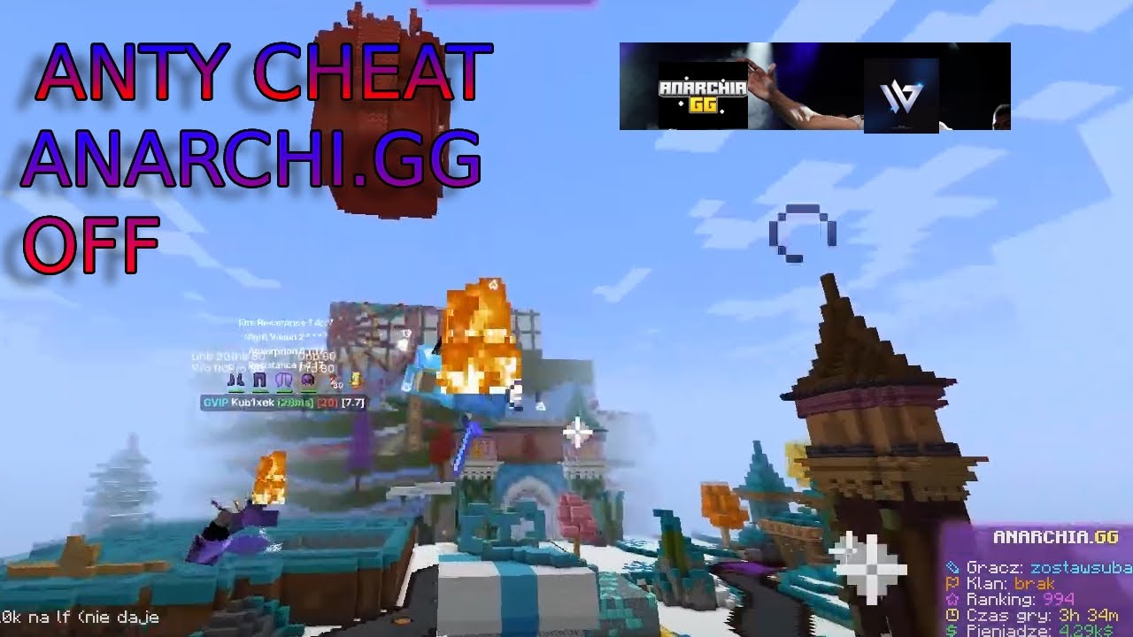 WYLACZYLEM ANTYCHEAT ANARCHI.GG Najlepszy Komar NAWET BEZ ELYTRY
