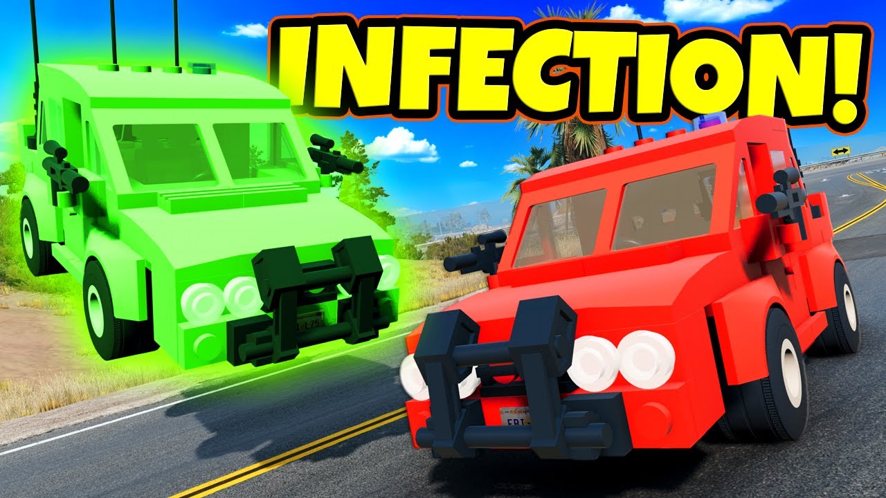 Hide & Seek INFECTION with RIDICULOUS Toy Brick Cars! (BeamNG Drive Mods)